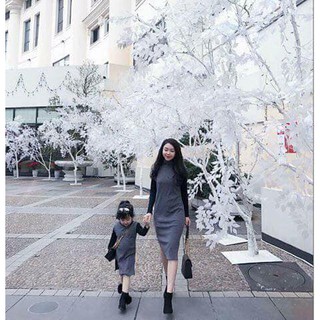[ SALE SỐC ] ❤ SET VÁY MẸ VÀ BÉ ❤ Set Váy Maxi Mẹ và Bé Chất Len Tăm Mềm Mịn, Xinh Xắn