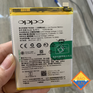 pin zin oppo mã BLP673 lắp A3s / A5s / A7 / A12 / Realme C1 dung lượng 4230mAh