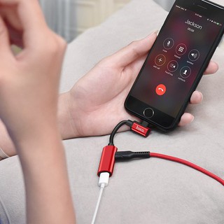 [Mã ELHACE giảm 4% đơn 300K] Jack chuyển đổi 2 cổng lightning vừa nghe vừa sạc hỗ trợ mic