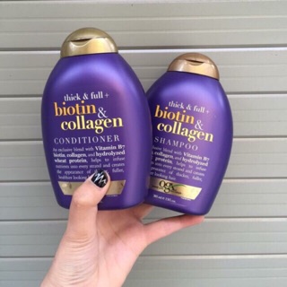 DẦU GỘI Organix Thick and Full Biotin and Collagen Shampoo 385ml