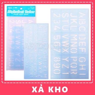 [ARTDOOR] Thước vẽ kỹ thuật Kẻ Chữ WINQ Alphabet Ruler (C2008)