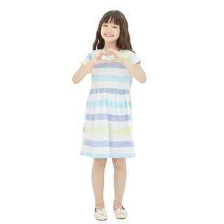 Váy Bé Gái Sọc Kem 20-40kg GUKID - Chất Liệu Thun COTTON - GK5