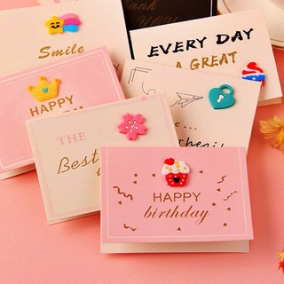 Tấm card chúc mừng sinh nhật, cảm ơn, tình yêu in hình dễ thương