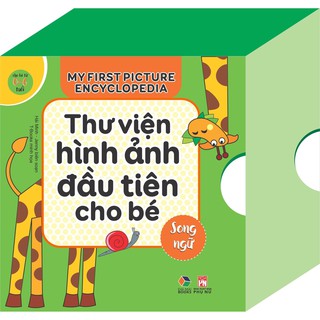 Sách Combo hộp 8 cuốn ,Thư viện hình ảnh đầu tiên cho bé ( song ngữ )
