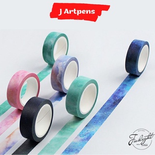 Cuộn Băng Dán Washi Tape Masking Tape Trang Trí Bullet Journal Planner Bìa Sổ Còng Chủ Đề Bầu Trời KT: 1,5cm * 8m