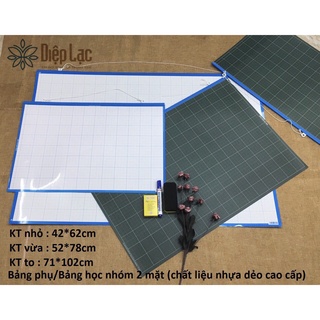 Bảng phụ - học nhóm - học sinh - giáo viên 2 mặt có nẹp treo/ Xóa báng nam châm - sỉ/lẻ văn phòng phẩm Diệp Lạc