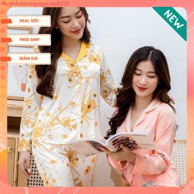 Bộ đồ ngủ lụa thu đông Winny 21565