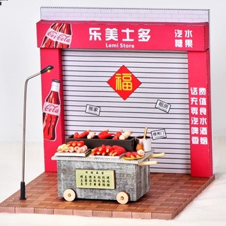 (Tặng mica,keo sữa,đèn)Mô hình đô chơi nhà búp bê tự lắp ráp bằng gỗ Diy doll house S301