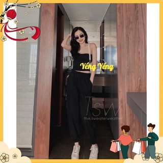 QNU71 - QUẦN BOMBER THÔ DÀI BE ĐEN GU