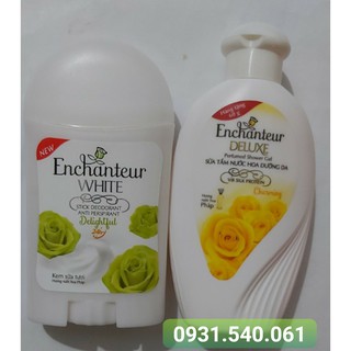 ENCHANTUER HOT_ SÁP KHỬ MÙI DELIGHTFUL 40G TẶNG KÈM CHAI SỮA TẮM 60G.
