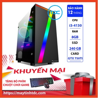 MAX PC GAMING X7 CPU Core i3 4130 Ram 8GB SSD 240GB GTX 750TI Chơi PUBG,LOL,CF,Fifa4,Đế chế Tặng Bàn Phím Chuột Game