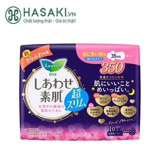 Băng Vệ Sinh Laurier Happy Skin Siêu Mềm Happy Skin 35cm 10 Miếng