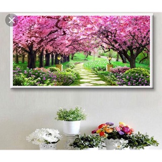 Tranh đính đá đường cây tinh yêu y8001 , kt 120x65 cm