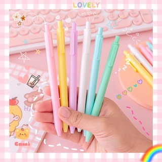 Bút bi macaron, mực gel màu đen, ngòi 0.5mm, nhiều màu xinh xắn
