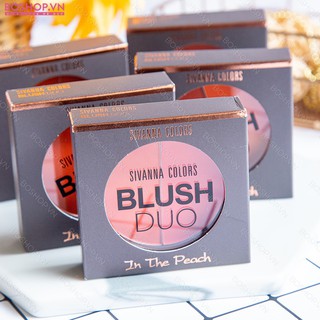 MÁ HỒNG SIVANNA BLUSH DUO IN THE PEACH HF6021 13GR CHÍNH HÃNG - 7922