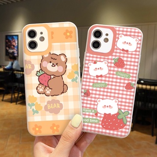 Ốp lưng Iphone Gâu Thỏ dâu tây cực xinh ốp iphone 13promax 6 6plus 7 plus 8 x xr xsmax 11 promax 12 pro max cạnh vuông