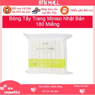 Bông Tẩy Trang Miniso Nhật Bản 180 Miếng
