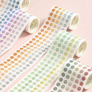 Cuộn sticker tròn trang trí sổ đủ màu