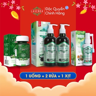 Combo chuyên sâu LAVENDA hết khí hư huyết trắng nấm ngứa (1 xịt Lavenda 60ml + 2 rửa Lavenda 275ml + 1 Lavenda Plus 50g)