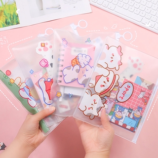 Túi đựng tài liệu khổ A5 chất liệu trong suốt chống thấm nước họa tiết hoạt hình đáng yêu
