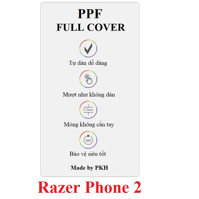 Dán dẻo PPF Razer Phone 2