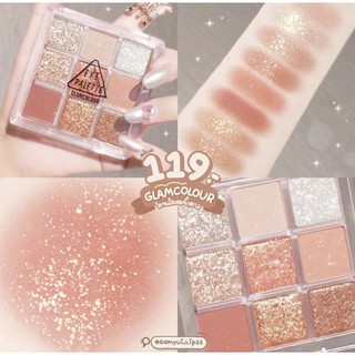 Bảng Phấn Mắt 9 ô nhũ lấp lánh Glam Colour