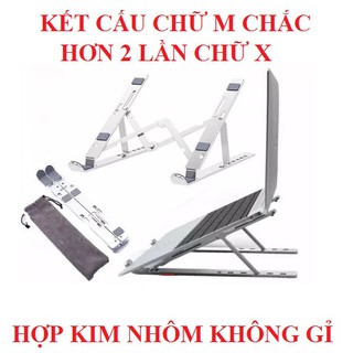 Giá đỡ laptop giá đỡ ipad NHÔM CHỮ M có thể gấp gọn chỉnh độ cao để laptop ipad macbook surface bàn kê lap
