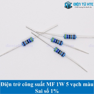 Gói 10 con Điện trở MF 1% 1W 5 vạch màu 1R-470R