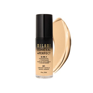 Kem Nền Che Khuyết Điểm Milani Conceal + Perfect 2 In 1  Foundation + Concealer (màu 01)