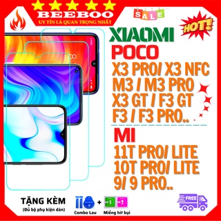 Kính Cường Lực TRONG SUỐT XIAOMI POCO X3 PRO/X3 NFC/ X3/ M3/F3/GT/PRO/ MI 10T PRO/11T PRO/9/9T/10T/LITE- MIẾNG DÁN TRONG