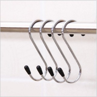 Set 4 móc inox chữ S (đầu bọc nhựa)