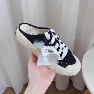 Giày Sục Thể Thao Nữ Vải Canvat Chữ Thêu NY Hàng Chuẩn Fom Việt Size 35 - 39