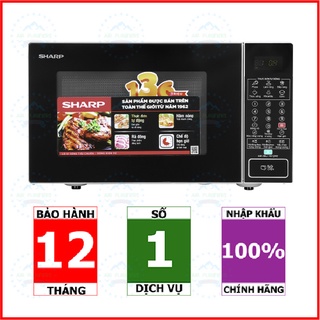 Lò vi sóng Sharp R-370VN-S (Bảng điều khiển cảm ứng, 23 lít, hàng chính hãng, bảo hành 12 tháng)