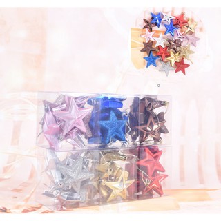 Bộ 6 ngôi sao trang trí noel 7cm MẪU E12