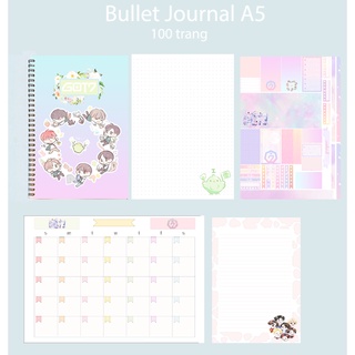 Sổ bullet journal GOT7 MAMAMOO ITZY RED VELVET SBJ15 A5 160 trang 100gsm monthly planner Sổ tay vẽ chì Sketchbook kpop