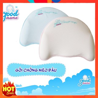 Gối chống bẹp đầu cho trẻ sơ sinh Goodmama, mềm mại êm ái, nhẹ, giúp định hình đầu cho bé giấc ngủ ngon