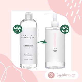 Nước tẩy trang Chacott mẫu mới vòi nhấn 500ml