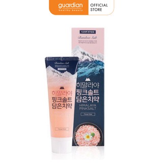Kem Đánh Răng Bamboo Salt Himalaya Pink Salt - Hương Hoa Bạc Hà Trắng Răng 100G