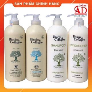 [Chính hãng] [Giá sỉ] BỘ DẦU GỘI XẢ BIOTIN COLLAGEN PASIORI NEW TRĂNG SIÊU MỀM MƯỢT CHO TÓC KHÔ Ý 1000ML*2 (Cặp)
