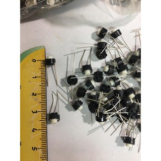 (10 cái) Nút tròn trắng 2 chân 6x6x5 Mới !