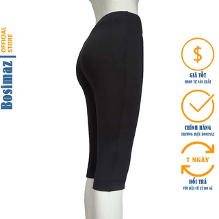Quần Legging Ngố Bosimaz MS391 không túi màu đen cao cấp, thun co giãn 4 chiều, vải đẹp dày, thoáng mát không xù lông.