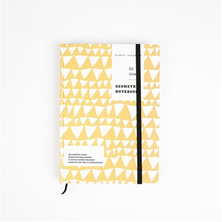 Sổ ruột Dot Crabit Notebuck - Geometric vàng - sổ dotgrid