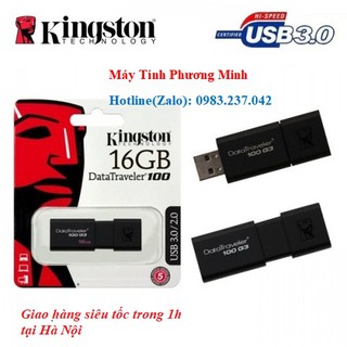USB Kingston 16GB 3.0 DT100G3- Hàng cao cấp chính hãng bảo hành 5 năm