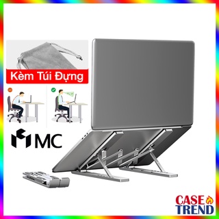Giá Đỡ Laptop Macbook iPad Nhôm Để Bàn Giúp Tản Nhiệt - Kệ Tùy Chỉnh Độ Cao 6 Nấc - Đế Cao Su Chính Hãng MC