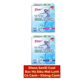 Băng Vệ Sinh Diana SenSi Cool Bạc Hà. Siêu Mát Lạnh.Hàng Sịn Công ty