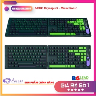 Bộ keycap cho bàn phím cơ AKKO Keycap set – Wave Sonic (PBT Double-Shot/ASA profile/229 nút) - Mai Hoàng phân phối