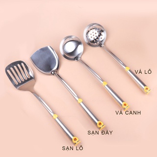 Trọn Bộ Xẻng, Vá Inox Cán Tim Đủ Loại Cho Nhà Bếp Tiện Nghi