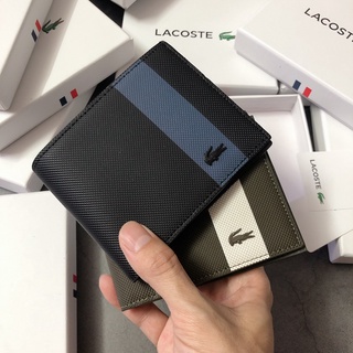 Ví ngắn lacoste sọc đứng v338