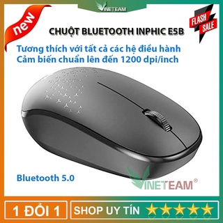 Chuột Không Dây Bluetooth Mini Inphic E5B 1200DPI-Chính Hãng, Chuột Chống ồn Phù Hợp Sử Dụng Văn Phòng -dc4521