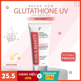 Kem Chống Nắng Sinh Học SPF 50+++ Dưỡng Ẩm Làm Trắng Mờ Nám Sáng Da Nines Beauty